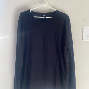 MENS BLACK CREW NECK SWEATER - H&M - Large